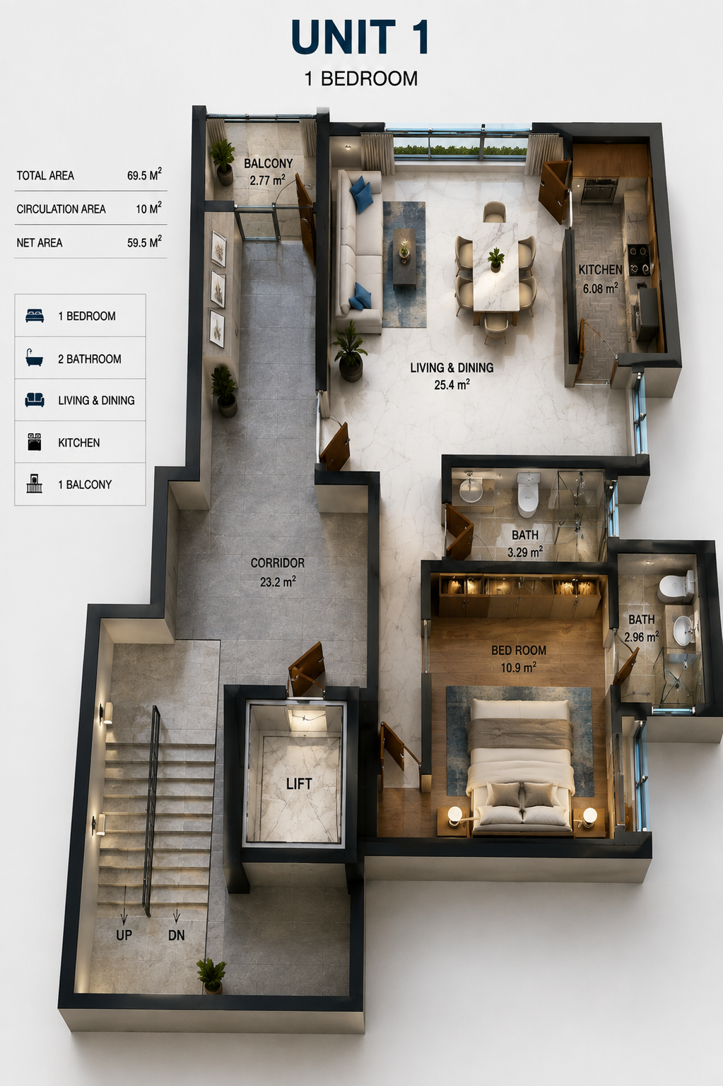 1-bedroom